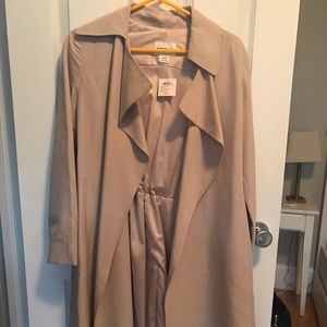 Club Monaco Elila trench coat in khaki stone